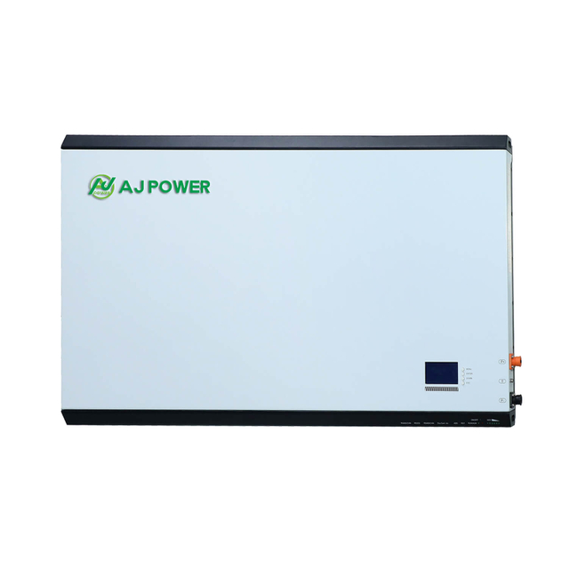 AJP7A 7kwh 135AH بطارية LiFePO4 لتخزين الطاقة المنزلية مثبتة على الحائط