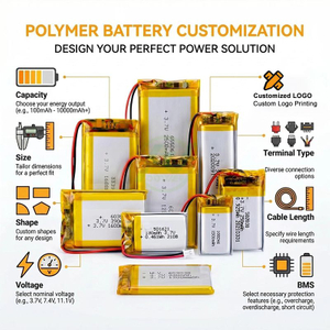 تخصيص OEM ODM 500mah 1000mah 2000mah 3000mah قابلة للشحن ليثيوم أيون ليثيوم أيون ليثيوم بوليمر 3.7 فولت 1500 مللي أمبير بطارية ليبو