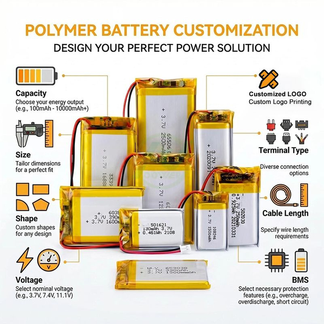تخصيص OEM ODM 500mah 1000mah 2000mah 3000mah قابلة للشحن ليثيوم أيون ليثيوم أيون ليثيوم بوليمر 3.7 فولت 1500 مللي أمبير بطارية ليبو